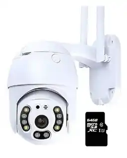 Falabella Cámara De Vigilancia Tipo Exterior PTZ Wifi 360° V380PRO + SD 128 GB oferta