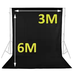 Falabella Telón negro para fondo de estudio fotográfico 3m x 6m oferta