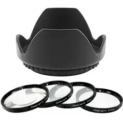 Falabella Kit 67mm parasol y 4 filtros macro close up para camaras canon y nikon oferta