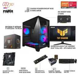 Falabella PC GAMER RYZEN 7 8700F + RX 9060XT 8GB + MONITOR ASUS TUF 24 146HZ FHD - RAM 32GB DDR5 - SSD 512GB oferta