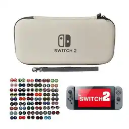 Falabella Estuche Rígido Blanco + Vidrio + 2 Grips Compatible Con Switch 2 oferta