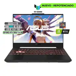 Falabella TUF AMD RYZEN 7-6800H RTX 3050Ti 4GB SSD 2TB RAM 16GB LED 15,6 FULL HD 144Hz oferta