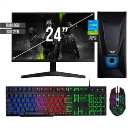 Falabella PC GAMER INTEL CORE I5-12400 RTX 3050 8GB SSD 2TB RAM 8GB LED 24 FHD oferta