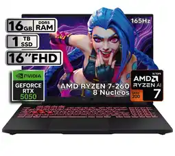 Falabella TUF A16 RYZEN 7 260 - RTX 5050 8GB GDDR7 - 16GB RAM - 1TB SSD - 16 FHD oferta