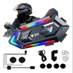 Falabella Intercomunicador Con Bluetooth Y20 Max Luz Rgb V53 Ip67 oferta