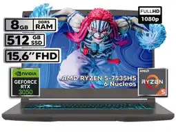 Falabella PORTÁTIL GAMER THIN A15 RYZEN 5 8GB RAM 512GB SSD RTX 3050 15.6” FHD 144HZ oferta