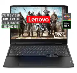 Falabella PORTATIL GAMING AMD RYZEN 5 6600H SSD 512GB RAM 24GB RTX 3050 4GB 15.6 FHD oferta