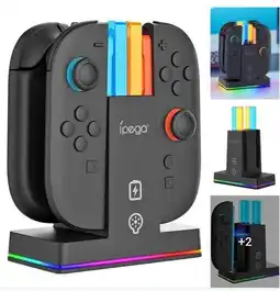 Falabella Base de Carga RGB para Controles con 4 Ranuras, Compatible Con Switch2 Joy-con oferta