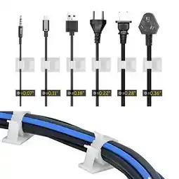 Falabella Pack 10 Clips ajustable autoadhesivo soporte Abrazaderas Cables X oferta