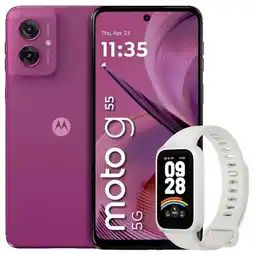Falabella Celular Moto G55 5G 256GB /8GB Pink + Band 9 Active Wht oferta