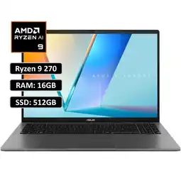 Falabella PORTATIL VIVOBOOK AMD RYZEN 9 270 RAM 16GB DDR5/SSD 512GB M.2/16¨ + LICENCIA oferta