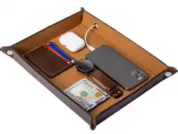 Falabella Bandeja Organizadora De Cuero Café Obsequio Escritorio oferta