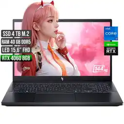 Falabella NITRO INTEL CORE I7-13620H RTX 4060 8GB SSD 4TB RAM 40GB LED 15,6 FULL HD 144Hz oferta