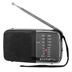 Falabella RADIO PORTATIL AMFM CON ANTENA COMPACTO NEGRO PORTABLE AURICULARES oferta