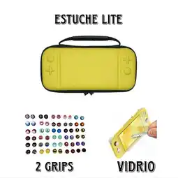 Falabella Estuche Amarillo + 2 Grips + Vidrio Protector Para Switch Lite oferta