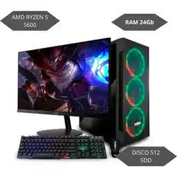 Falabella PC GAMER PROCESADOR RYZEN 5 SERIE 5600GT - DISCO 512 DISCO - RAM 24RAM GB - PANTALLA 22" oferta