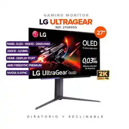 Falabella Monitor Gamer UltraGear OLED 27” 2K QHD 240Hz 003msG-SYNC oferta