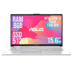Falabella PORTATIL VIVOBOOK GO 15 CORE I3 N305 SSD 512GB RAM 8GB 15.6 FHD oferta