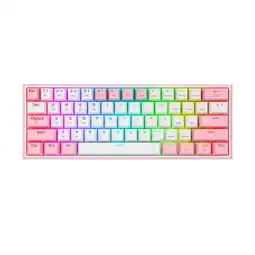Falabella TECLADO MECÁNICO FIZZ PRO K616 RGB ROSA BLANCO SWITCH ROJO oferta