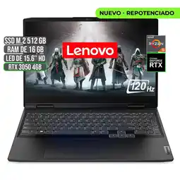 Falabella Portátil AMD Ryzen 5 RTX 3050 16GB RAM 512GB SSD 15.6 FHD oferta
