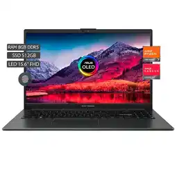 Falabella PORTATIL AMD RYZEN 5-7520U SSD 512GB RAM 8GB PANTALLA OLED 15.6 FHD oferta