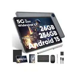 Falabella Tablet Android 14 Teclado+Mouse Ram 26 gb + 256 gb Rom Color Gris Oscuro oferta