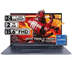 Falabella PORTATIL VIVOBOOK INTEL CORE I7 13620H 24GB RAM 2TB SSD 16 FHD + MOUSE!!! oferta
