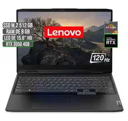 Falabella PORTATIL GAMING AMD RYZEN 5 6600H SSD 512GB RAM 8GB RTX 3050 4GB 15.6 FHD oferta