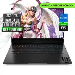 Falabella Portátil Gamer Omen Intel I7 RTX 4060 64GB RAM 1TB SSD 16 FHD oferta