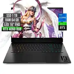 Falabella Portátil Gamer Omen Intel I7 RTX 4060 64GB RAM 1TB SSD 16 FHD oferta