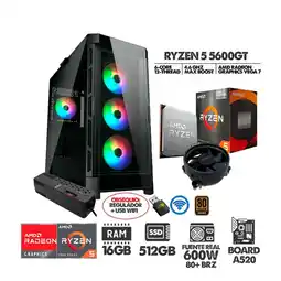 Falabella COMPUTADOR GAMER RYZEN 5 5600GT- RAM 16GB- SSD 512GB CASE RGB- USB WIFI 600W BRZ oferta