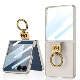 Falabella Estuche GKK Leather Anillo Deluxe + Glass para Samsung Z Flip7 Blanco oferta