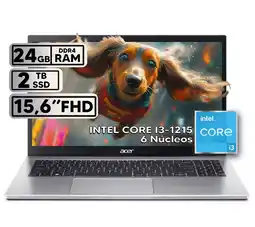 Falabella PORTÁTIL INTEL CORE i3 1215U RAM 24GB SSD 2TB 156″ FHD SILVER oferta