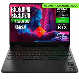 Falabella PORTATIL OMEN AMD RYZEN 9 8940HX RTX 5060 8GB SSD 2TB RAM 32GB 16 2K 144HZ oferta