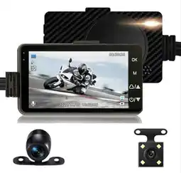 Falabella Cámara Doble para Moto Full HD 1080P Impermeable con Pantalla LCD 3 oferta