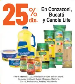 Alkosto En Conzazoni, Bucatti y Canola Life oferta