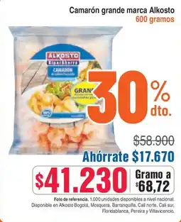 Alkosto Alkosto camarón grande oferta