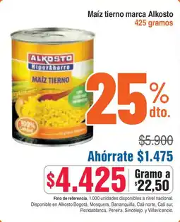 Alkosto Alkosto maíz tierno oferta