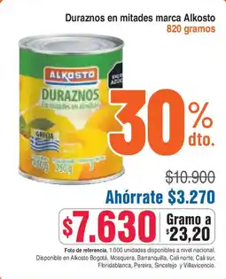 Alkosto Alkosto duraznos en En mitades en almi oferta