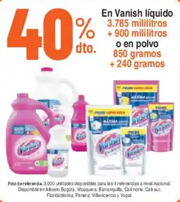 Alkosto En Vanish líquido o en polvo oferta
