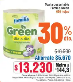 Alkosto Toalla desechable Familia Green oferta