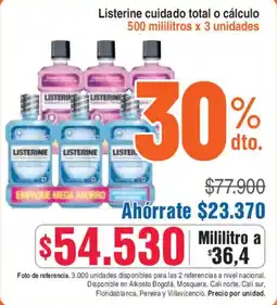 Alkosto Listerine total o calculo oferta