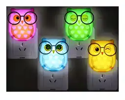 Falabella Lámpara Búho Infantil Luz Led Nocturna De Pared Decorativa oferta