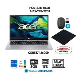 Falabella PORTATIL INTEL CORE I7 13620H - 16 FHD IPS - RAM 8GB DDR5 - SSD 1TB M2 + PAD MOUSE Y MOUSE BT oferta