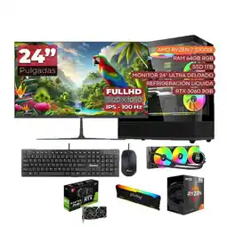 Falabella COMPUTADOR TORRE GAMER AMD RYZEN 7 5700G RTX 3060 8 GB 64 RGB/1 TB SSD 24 oferta
