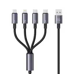 Falabella Cable Tejido 4en1 USB a Micro + Lightning + 2Type-C 15W Negro oferta