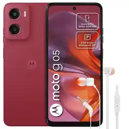 Falabella Celular Moto G05 128GB/4GB Rojo + Audífonos Tune 110 Wht oferta