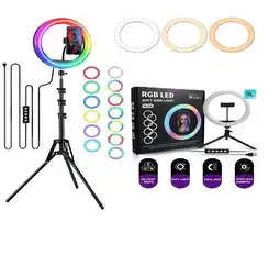 Falabella Aro Luz Rgb 26 Cm Led Trípode Profesional 210cm 4 Modos oferta