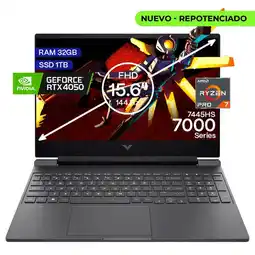 Falabella Portátil Gamer Victus AMD Ryzen 7 32GB/1TB RTX 4050 6GB oferta