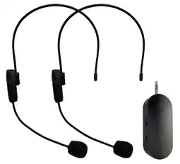 Falabella Micrófono Conferencia Inalámbrico Diadema Bluetooth 5.0 Set X2 Profesional Recargable Negro Negro oferta